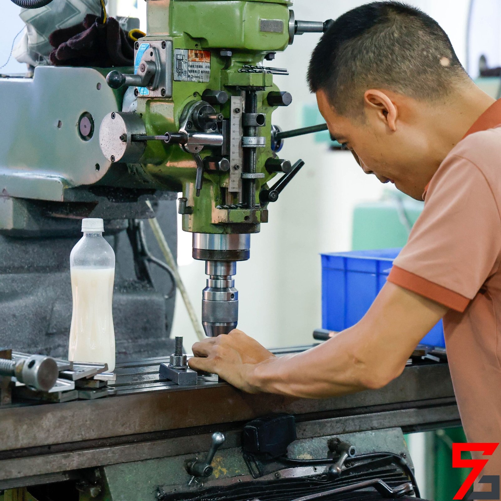 The worker is using EDM